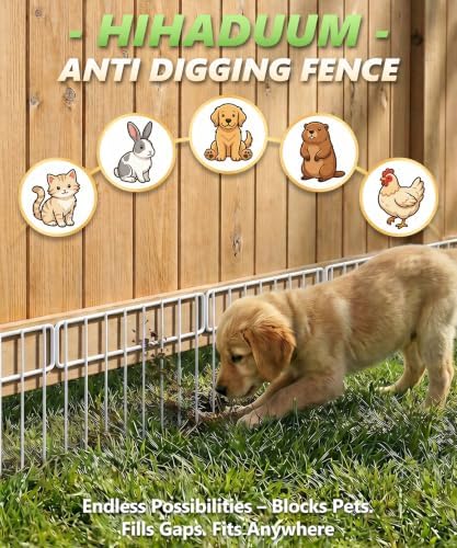 30Ft(L) X 13Inch(H) Animal Barrier Fence - 21 Pack White Garden Fence Panels Metal Garden Fencing Edging Border No Dig Fencing for Dog Rabbits Ground Stakes Defense Outdoor Patio Fence Extension - Image 7