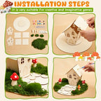 Kathfly 10 Sets Wooden Fairy House DIY Kit, Christmas Craft, Fairy House - Image 3