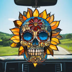 Floral Sugar Skull Acrylic Suncatcher - Image 5