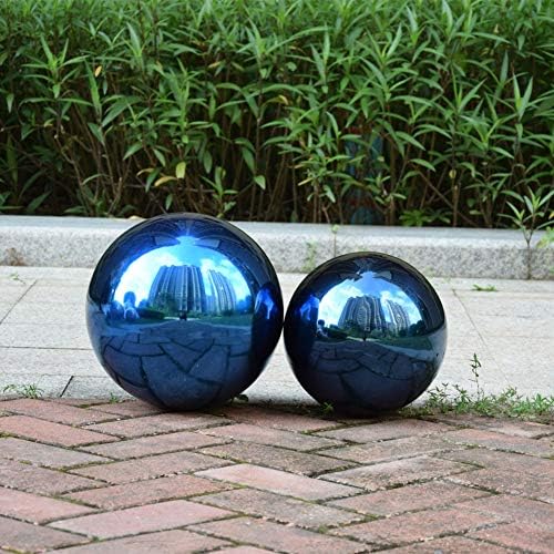 10 inches Gazing Ball,Blue Stainless Steel Garden Sphere,Seamless Polished Reflective Smooth Mirror Garden Globe,Colorful Addition for Photography Garden Home Decorate - Image 4