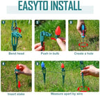 Suzile 50 Pcs Christmas Plastic Light Stakes 15'' Tall Xmas Yard Stakes - Image 3