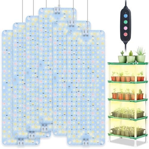 6Pack Flat Panel Grow Lights for Indoor Plants, Seed Starting by OrchbloomGrowLight