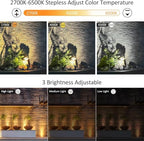 CLY Solar Landscape Spotlights, 3 in 1 Solar Lights Outdoor IP66 Waterproof - Image 4