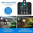 All-in-One Low Voltage Landscape Lighting, Dusk to Dawn Transformer Timer, Waterproof Spotlights, Dimmable LED Outdoor Landscaping Lights Kit for Yard Backyard Tree House 24V (8 pack warm white) - Image 2