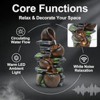 4-Tiered Outdoor Tabletop Water Fountain 17.9” - Image 5