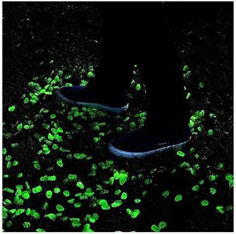 Glowing Stone Luminous Pebbles, Luminous Pebbles Glow in The Dark, Used for Garden Walkway Decoration, Aquarium Fish Tanks, Park Decorations, Etc., Decorative Resin Gravel (Size : 500PCS) - Image 3