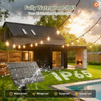 addlon 54FT(48+6) Solar String Lights Outdoor, Waterproof Dimmable 24+2 LED - Image 5