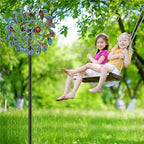 360° Wind Spinners Outdoor, Wind Sculptures Windmill with Metal Stake, 63.2" Kinetic Large Metal Yard Art Decor Spinners Pinwheels for Garden Outside Patio Lawn - Image 6