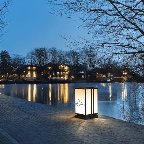 Outdoor Bollard Light, LED Landscape Pathway Lamp, IP55 Exterior Lighting Fixture, Stainless Steel Frame, PMMA Light Panel, Modern Garden Walkway Patio Courtyard Park Lawn Driveway Area - Image 6