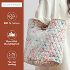 Maison d' Hermine Shopping Bags Cotton Quilted Tote Bag with Zipper Pockets - Image 4