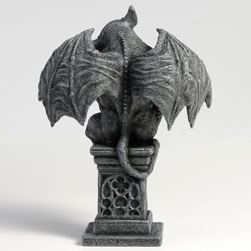 Veronese Design 7 1/8 Inch Beast Gargoyle Thinker Pose on Pedestal Polyresin Collectible Statue Figurine Gothic Fantasy Decor for Home or Gift - Image 4
