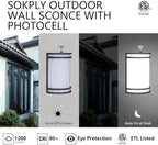 10in Dusk to Dawn Front Porch Light 15W(75W Eqv.) 120V, ETL Listed - Image 2
