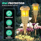 Solar Outdoor Lights, Solar Torch Lights Outdoor Flickering Flame, Outdoor Decorations for Patio Path Yard - 6 Pack - Image 3