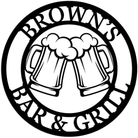 Personalized Brewery Metal Sign, Personalized Beer Mugs Metal sign, Custom Beer Room Decor by HZYCYYFC