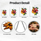 Rainbow Hibiscus Acrylic Suncatcher - Image 2
