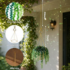 Green Beaded Plant Sun Catchers Crystal Beads Plants Hanging for Window - Image 6
