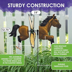 Premier Kites Petite Spinner Bay Horse – Whimsical Wind Spinner for Yard & Garden, Durable Weather-Resistant Fabric, Easy to Assemble, Outdoor Decor for Patios, Lawns, & Fairy Lovers - Image 3