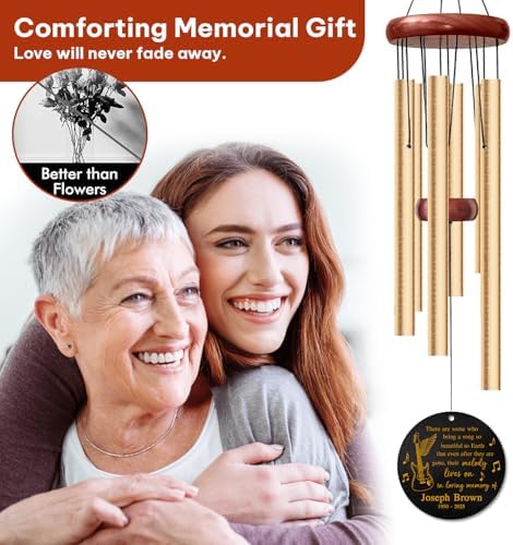 Personalized Guitar Memorial Wind Chime – “Their Melody Lives On” Custom Name & Years Tribute – Music Lover Sympathy Gift for Loss of Loved One – Outdoor Remembrance Windchime for Musicians, Singers - Image 5