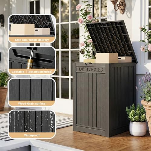 EasyUp 56 Gal Waterproof Outdoor Storage Box UV Resistant Deck Box - Image 3