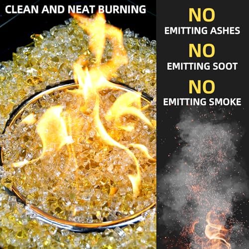 GasSaf 1/4 Inch Gold Fire Glass Reflective Tempered Fireglass, 20 lb - Image 3