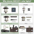 XMCOSY+ Solar Pathway Lights Outdoor 4 Pack, Warm White Solar Garden Lights - Image 6