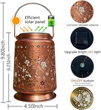 KY&BOSAM Rose Flower Hummingbird Solar Lanterns Hand Metal for Outside - Image 5