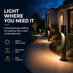31.5 in Hardwired Bollard Light, 110V Landscape Path Light, Black - Image 2