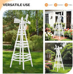 Wooden Windmill, Weather-Proof Wind Spinner, Outdoor Wind Mill for Garden Lawn Patio Decoration (White, Large) - Image 6