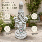 27.95 Inch Climbing Children Garden Statues, Large Yard Statues - Image 6