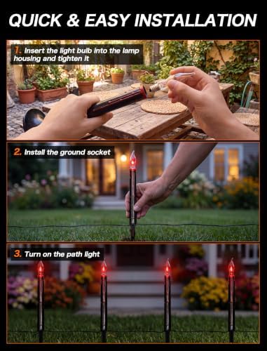 SUNSGNE 19.5FT Halloween Pathway Marker String Lights with 10 Count Lights - Image 6