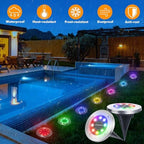 LYHOPE Solar Ground Light Outdoor, 16 Pack 8 LED Color Changing Solar Disk Lights Waterproof Garden In-ground Pathway Lights Landscape Lighting for Lawn,Yard,Deck,Patio,Walkway (RGB) - Image 7