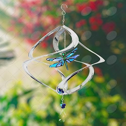 Red Carpet Studios The Original Helix Cosmix Spinner Stainless Steel and Crystal Geo, 17.5 Inches, Dragonfly - Image 5