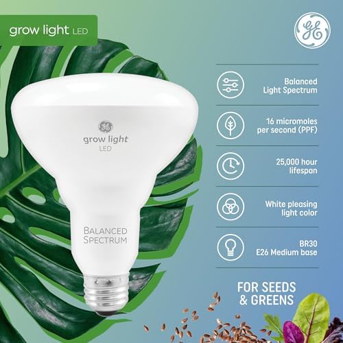 GE Grow Lights for Indoor Plants, BR30 Indoor Floodlight, 4 Pack - Image 2