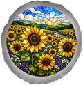 Magnolia Garden 10-Inch Sunflower Sunrise Stepping Stone - Faux Stained Glass Country Field Garden Stone, Weather-Resistant Resin Pathway Accent, Bright Floral Outdoor Yard Decor & Walkway Plaque by DicksonsGifts