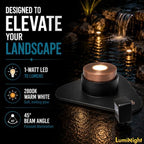 LumiNight Bronze 1W LED Puck Light, Add-On, Transformer Not Included - Image 2