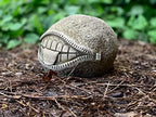 OLOMA Zippy mouth ornament Smiling face decoration Bust garden statue Outdoor face sculpture Minimalistic sphere decor Concrete ball figure Modern sculpture for home Minimalistic figurine - Image 2