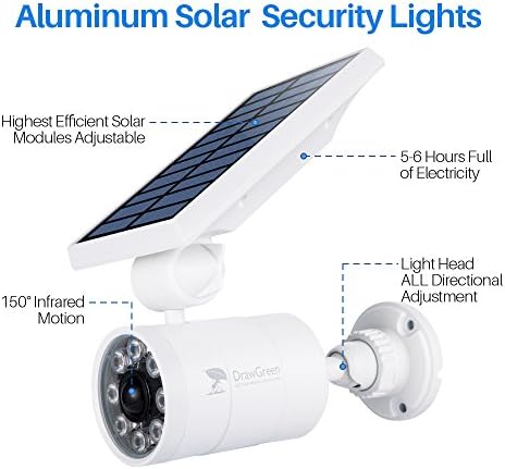 Solar Motion Sensor Light Outdoor Waterproof of 2, Solar Motion Lights Aluminum Cameras Fill Flood Security Spotlights for Deck Yard Fence Patio Stairs Garden Camp - Image 3