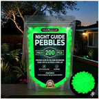Colorful Glow-in-the-Dark Garden Stones Night Guide Pebbles Rainbow Glow in the Dark Rocks Outdoor Luminous Stones Aquarium Rocks for Garden Path Walkway Yard Fish Tank Decor (Green,600) by Unknown