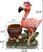 Garden Flamingo Statue Planter Pot - Image 3