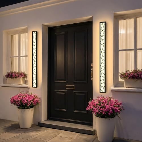 Outdoor Wall Lights 45.3inch Modern Outdoor Wall Sconce LED Long Wall Sconces Black Front Porch Light Waterproof Led Wall Light IP67 3000K Exterior Lighting Fixtures - Image 7