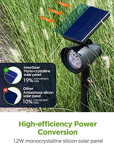 InnoGear Solar Lights Outdoor Waterproof Spot Light for Garden Yard, 4 Pack - Image 3