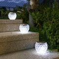 yuans Solar Table Light, Solar Mosaic Lights Color Changing Solar Glass Ball Garden Lights Waterproof Solar Night Lights Table Lamps (White Grass, 2 Pack) by Unknown
