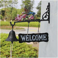 Cast Iron Dinner Bell, Outside Door Decoration Hanging Hand Bell - Antique Style Farmhouse Wall Mounted Decoration for Outside The House by SKIHOT
