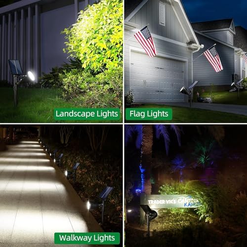 Halloween Solar Spot Lights Outdoor Ideal Decor for Landscape Cold White-4P - Image 2