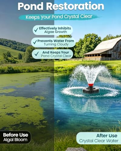 Floating Pond Fountain Aerator, 1HP, 110V, 15000GPH, Black - Image 4