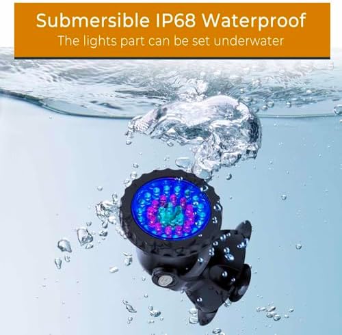 SHOYO Pond Lights Submersible Fountain Light Smart Colored Timer, 4 Lights - Image 2
