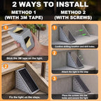 AUDLES Solar Step Lights for Outside 6 Pack, 28 LED 2 Brightness Modes - Image 7
