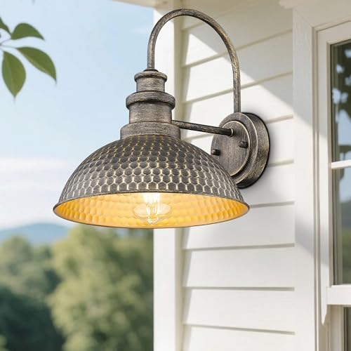 Casia Farmhouse Barn Lights, Rustic Outside Wall Sconce, Exterior Outdoor Mounted Lighting Fixture, Vintage Wall Light, Porch Lamp for Front Door,Porch,Patio,Garge (Vintage Bronze, 2 Pack) - Image 2
