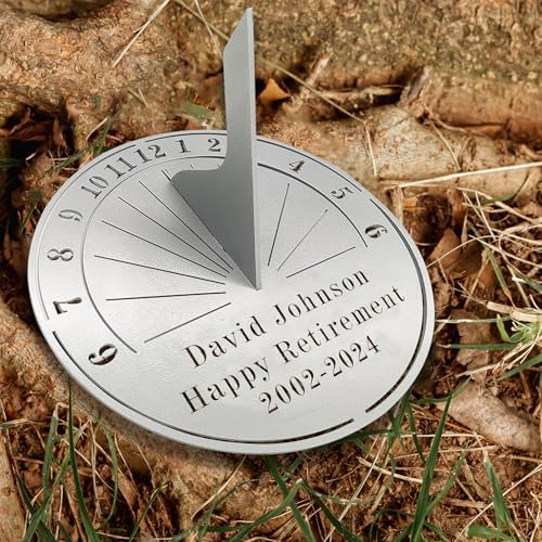 Custom Sundial Retirement Gift for Men Or Women, Personalized Custom Retirement Gift with Name and Date - Image 3