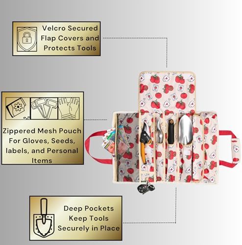 OGRE Roll-Up Garden Tool Bag Only, Heavy-Duty Organizer with 6 Pockets - Image 4